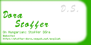 dora stoffer business card